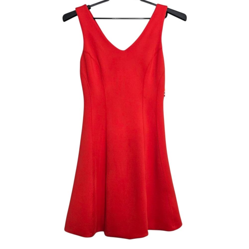 INC International Concepts Dress Size Medium A-Line V-Neck Red Sleeveless NEW